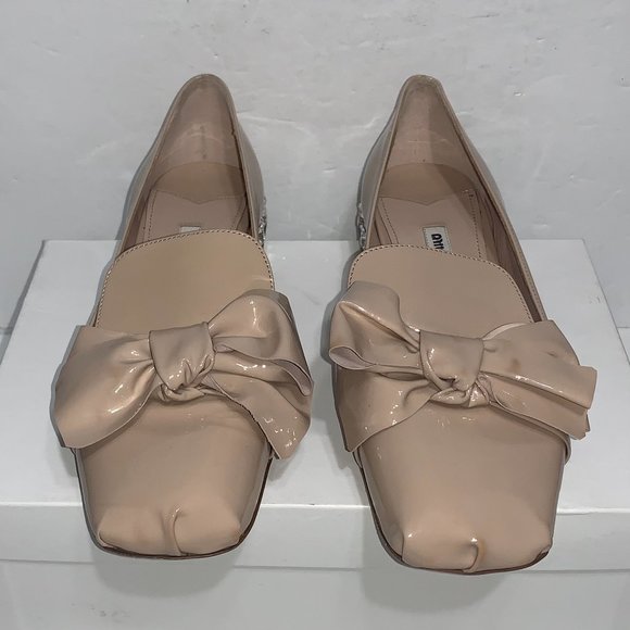 Miu Miu Patent Leather Bow Embellished Heels Sz 40 - Picture 4 of 8